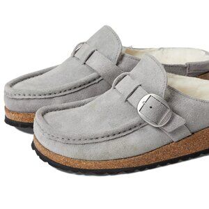 NWOB BIRKENSTOCK Buckley Shearling Stone Coin Narrow EU36 Clogs Moccasin Shoes